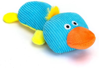 Nobleza Hondenspeelgoed met piep - Honden pluche speelgoed - 20 cm - Lichtblauw
