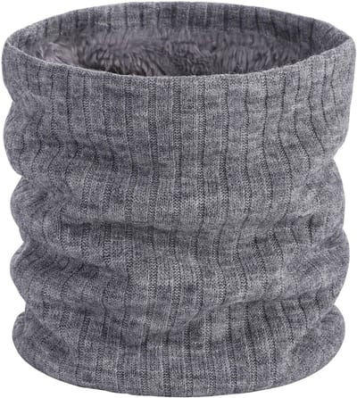 Geweo Colsjaal Dames Gebreid - Neckwarmer Heren Fleece - Warme Wintersjaal - Zachte - Dames Heren - Grijs - One Size