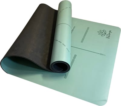 YoZenga Premium Rubber Yoga Mat – Ohm Moss Green – sportmat – Fitnessmat – Pro Grip – Extra Breed – Hygiënisch – Inclusief draagriem