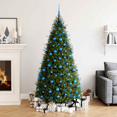 vidaXL - 111-delige - Kerstballenset - polystyreen - blauw