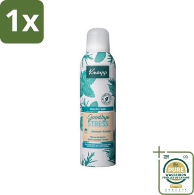 1 x Kneipp - Douche schuim - Goodbye Stress - Watermunt & Rozemarijn - 200 ml- Douche Foam - Stress Verlichting - Watermunt En Rozemarijn - Verfrissend Schuim - Natuurlijke Geur