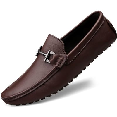 Rijschoenen Casual Leren Schoenen Leer Eén Pedaal Britse Trend Herenschoenen 47 black