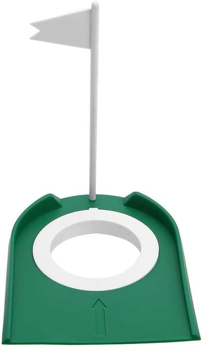 Praktische Putting Cup voor Golftraining, Verstelbare Holte met Witte Vlag, Ideaal voor Oefeningen en Verbetering van Puttingvaardigheden