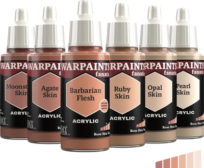 The Army Painter, Warpaints Fanatic Flexible Triad: Rose Skin Tones, 6 x 18 ml Acrylverf, Miniatuur Hobby Schilderen, Kwaliteitsverf voor Miniatuur Wargaming