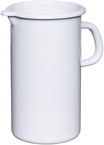 0836-033, emaille kan, 10 cm diameter, 1,5 liter inhoud, 0,53 kg gewicht, kleur wit, serie Classic White