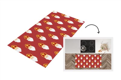 Keukenloper - Loper keuken - Sint - Sinterklaas - Kinderen - 120x60 cm - Keukenloper vinyl