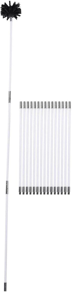 Droger Vent Cleaner - Pluizenborstel Kit - Ventilatie Reinigen - Flexibele Stangen - 24ft - Zwart