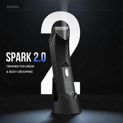 ENCHEN SPARK 2 Trimmer voor lies- en lichaamsverzorging met huidsveilig blad Digitaal scherm 100% waterdicht Spark 2