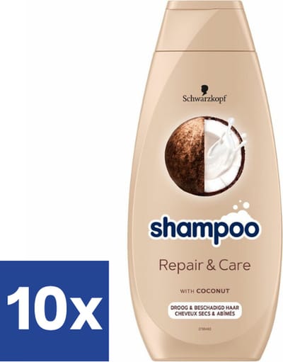 Schwarzkopf Repair & Care Shampoo - 10 x 400 ml