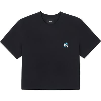 T-shirt Manches Courtes Casual Sportif Confortable Doux Col Rond Pullover Logo Classique MLB Femme t-shirts Noir 3FTSBA143-50BKS S black