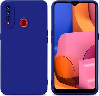 Cadorabo Hoesje geschikt voor Samsung Galaxy A20s in FLUID BLAUW - Beschermhoes gemaakt van flexibel TPU silicone Cover Fluid Case