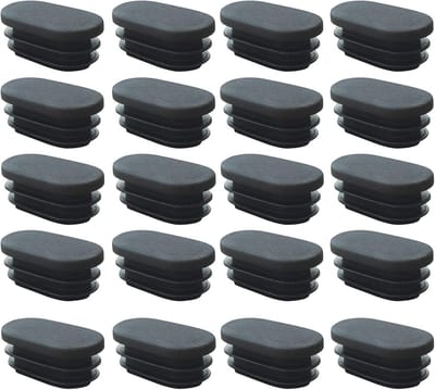 Ovale Stoelpootdoppen 20 stuks - 20 x 40 mm - Meubelbescherming - Kunststof Pootdoppen for Ovalen Buizen