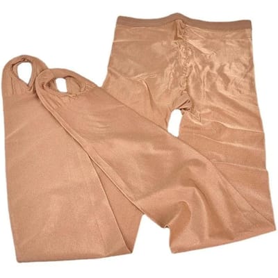 Sexy Dames Steungolfights Glanzende Panty's Paaldans Kousen Lingerie Collant Legging Yoga Sport Dans Mode Ootd M(40-65kg) beige