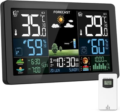 Weerstation Binnen en Buiten - Hygrometer Draadloos - Luchtvochtigheidsmeter