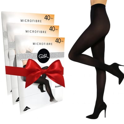 Gatta Rosalia - Panty Dames 40 DEN - Zwart – Comfort Basis Panty - Maat S – Voordeelpack ( 3 Stuks )