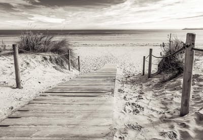 Fotobehang Beach Scene | XL - 208cm x 146cm | 130g/m2 Vlies