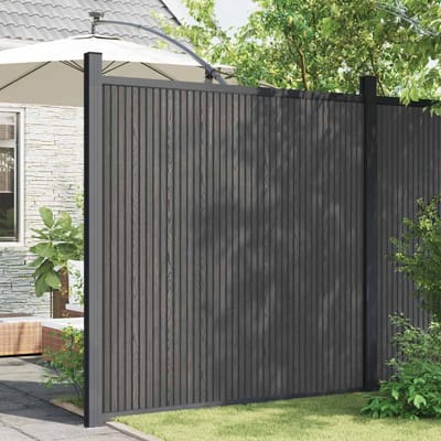 vidaXL - Schuttingpaneel - 173x186 - cm - HKC - grijs
