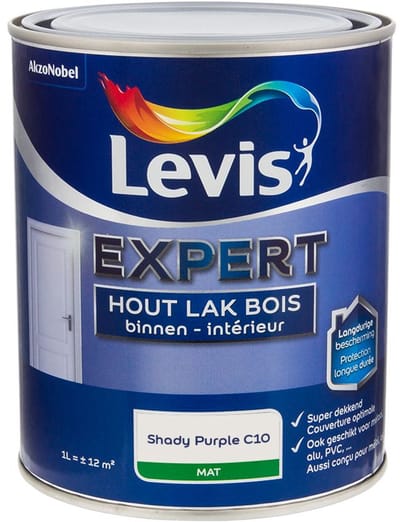 Levis - Expert Hout Lak Binnen Mat Mix - Shady Purple C10 - Mengverf - 1 L
