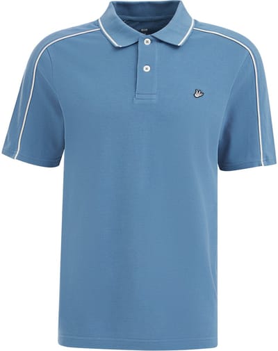 WE Fashion Heren regular fit polo met structuur en embroidery