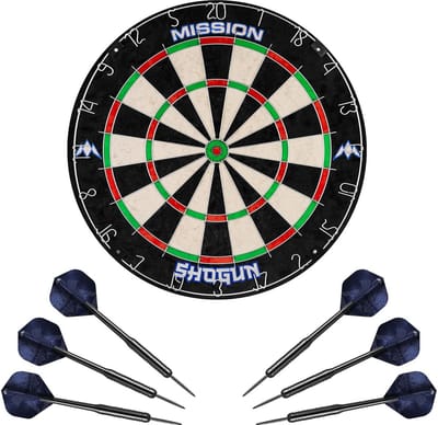 Dartbord Set met Ronde Draad en Stalen Tip Dartpijlen - Voor Serieuze en Casual Spelers