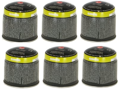 Gimeg Prik Gascartouche 190gr - Set van 6 - Mengsel van butaan en propaan - Veilig en gebruiksvriendelijk