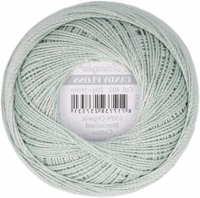 Katoen Garen - Borduurgaren Flos - Vrij Borduren - Biologisch Gemerceriseerd - 165 Meter - Zilver Groen