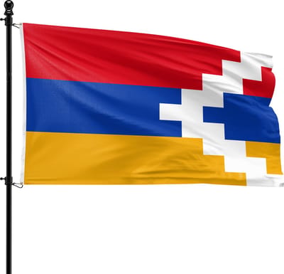 VlagDirect - Artsachiaanse vlag - Republiek Artsach vlag - Republiek Nagorno-Karabach vlag - 90 x 150 cm.