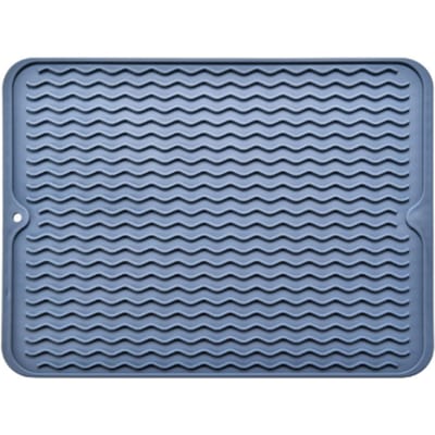 Tafel Isolatie Rubber Mat Antislip Waterdicht Hittebestendig Afwas Droog Placemat voor Keuken blauw