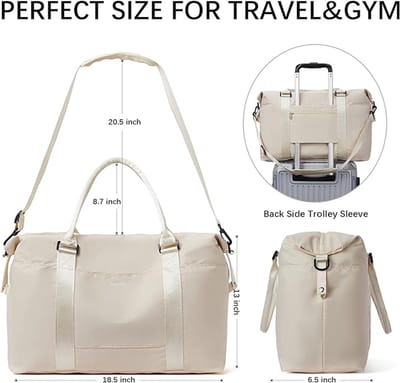 Handbagage tas Weekendtas zwemtas waterdichte Reistas plunjezak Fitnesstas Trainingstas dames voor op reis sportschool,