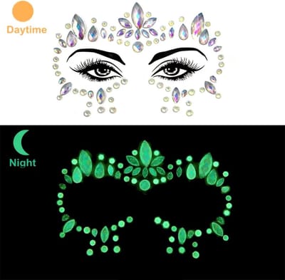 Akyol - Gezichtsjuwelen – gezichtsteentjes - gezichtglitters– diamantjes – carnaval- diamantjes- diamantjes voor gezicht - bohemian feest - bohemian – festival – gezichtsdecoratie – feest – decoratie - sticker - stickervel -glitters gez