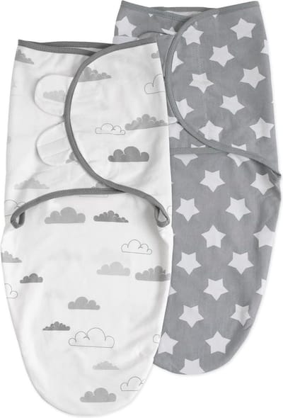 Inbakerdoek voor baby's, 0-3 maanden, babyslaapzakken voor pasgeborenen en peuters, Oeko-Tex-tex 100, inbakerdeken, inbakerdoek, babyslaapzak, wikkeldoek voor zuigelingen, 100% biologisch
