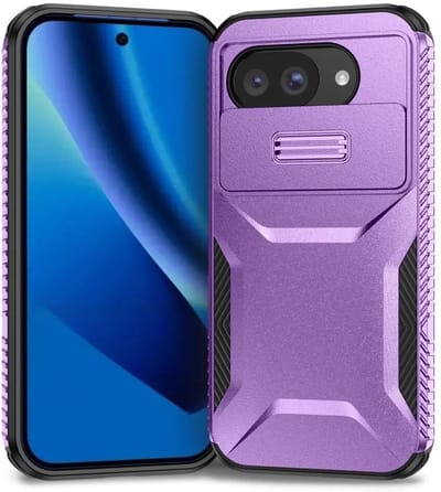 Hoesje Geschikt voor Google Pixel 10a | Back Cover met Camera Slider | Schokbestendige Case | Camera Cover | Stevig | Paars