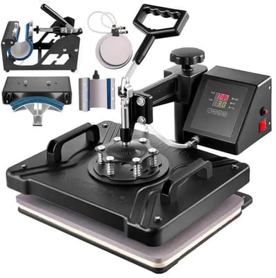 Heat Press - Transferpers - Sublimatieprinter - Heat Press Machine - 6 in 1 - 12x15 Inch - Multifunctionele Sublimatie - voor Mok/Latte Mok/Hoed/Plaat/fles