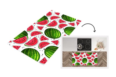 Keukenloper - Loper keuken - Patroon - Watermeloen - Pit - Fruit - 120x60 cm - Keukenloper vinyl