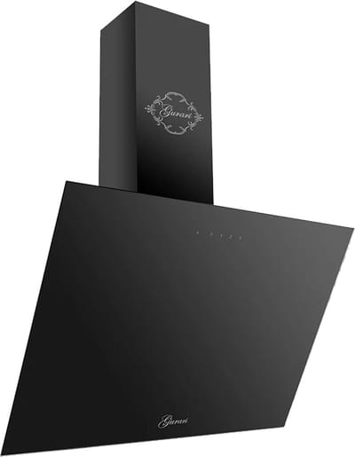 GURARI GCH D 286 BL 8 PRIME N+Slang assortiment Afzuigkap 80cm/ zwart glas/ efficiënt/ krachtige afzuiging 1000m³/h