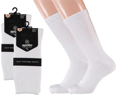Witte dames sokken - 6x paar in maat 35/42 - sport sokken - sneakersokken