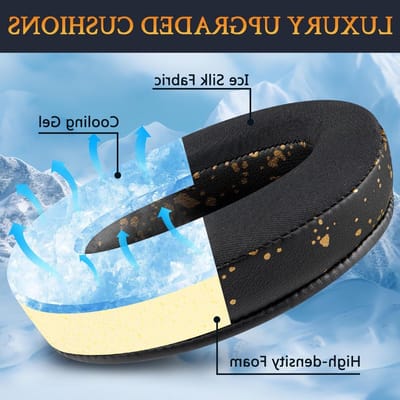 Vervangende Koel Gel Oorkussens voor Extra Bass Noise Cancelling Hoofdtelefoons, Comfortabele Earpads met Gel en Geluidsisolatie voor Draadloze Hoofdtelefoons