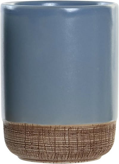 ITEM Tandenborstelhouder - polystone - blauw - 8x10 cm - stijlvol design