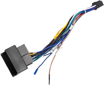 ISO Adapterkabel - Autoradio Kabel - Auto Audio Aansluiten - Met Stuurbediening - 16 Pins - Zwart