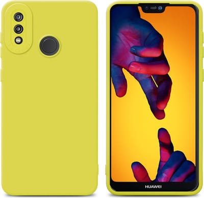 Cadorabo Hoesje geschikt voor Huawei P20 LITE 2018 / NOVA 3E in FLUID GEEL - Beschermhoes gemaakt van flexibel TPU silicone Cover Fluid Case