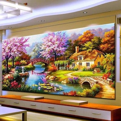 Rubye® Diamond Painting Volwassenen & Kinderen - Gigantisch Landschap - 100x50cm