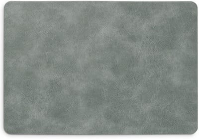 Zeller placemats lederlook - 45 x 30 cm - grijs - vegan leer - tafel onderleggers