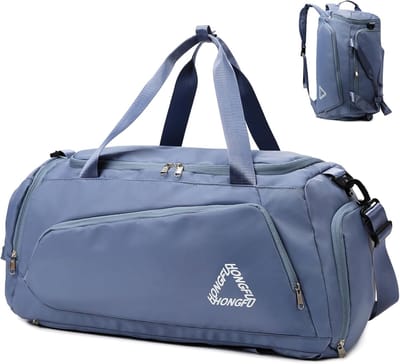 Thijox - Sporttas Dames 45L Reistas met Schoenenvak Waterdicht Weekender Gym Duffle Bag Rugzak Zwemtas Saunatas voor Fitness Reizen Sport 57x28x28 cm