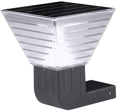 Iplux® - Berlin - Solar Tuinverlichting - Warm wit - Wandlamp 25cm - Verlichting op Zonne-energie