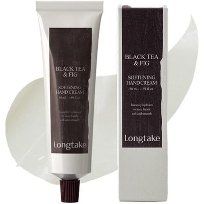 [Longtake] Zwarte thee & vijgen verzachtende handcrème 50ml white
