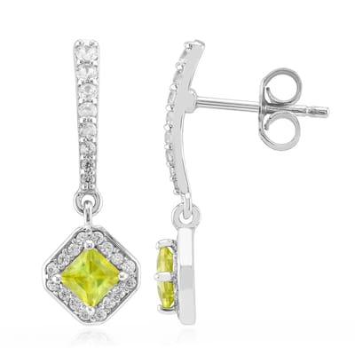 Cavill - Elegante Zilveren Oorbellen - 925 Sterling Zilver Platina Geplateerd - 0,523 ct Sfeen & 0,531 ct Zirkonen - 23 mm Comfort
