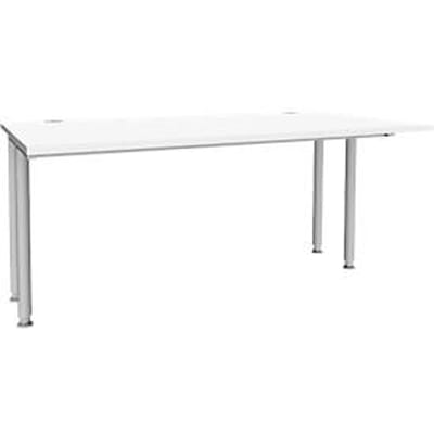 Schäfer Shop Genius bureau MODENA FLEX, breedte 1600 mm, aan beide zijden ingekort, wit