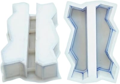 Bestratingsvorm - Betonmal Tuin - Terras Maken - Herbruikbaar Ontwerp - 42 x 28 x 8 cm - Zwart