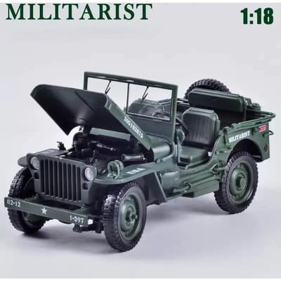1:18 Tactisch Militair Model Oude Tweede Wereldoorlog Willis Gp Jeeps Militaire Voertuigen Legering Auto Model Voor Kinderen Speelgoed Cadeaus gray