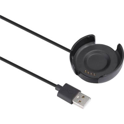 Voor Amazfit Watch 3 A1801 Compacte USB Horlogelader Oplaadkabel met Ronde Basis Dock black